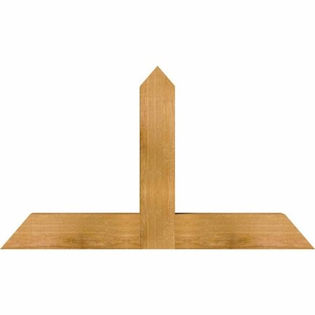 Ekena Millwork Portland Rough Sawn Timber Gable Bracket, Western Red Cedar, 36"W x 21"H x 4"D x 4"F, 14/12 Pitch GBW036X21X0404POR00RWR
